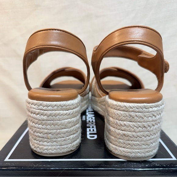 Karl Lagerfeld Women's Brown and Cream Espadrilles - Picture 4 of 7